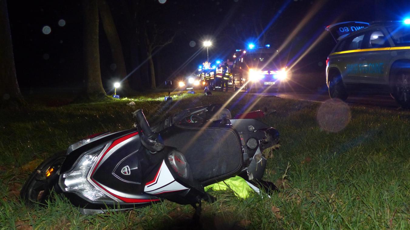Le scooter a été percuté par l’arrière par l’Audi, sa conductrice ayant expliqué qu’elle ne l’a pas vu