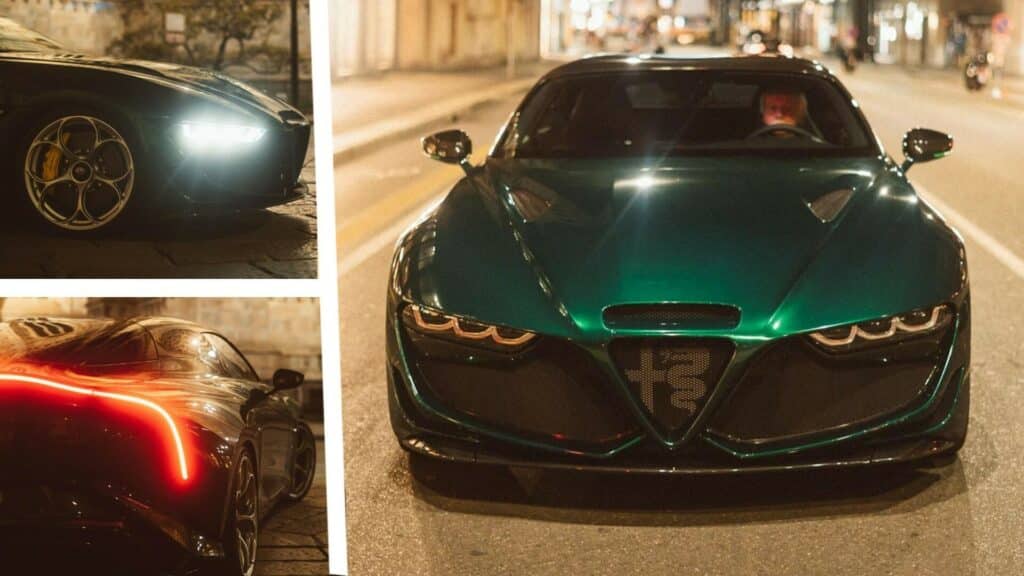 Regardez l'Alfa Romeo Giulia SWB Zagato parcourir les rues de Milan